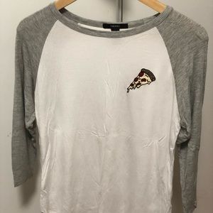 Forver 21 pizza half sleeve t shirt